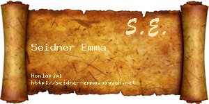 Seidner Emma névjegykártya
